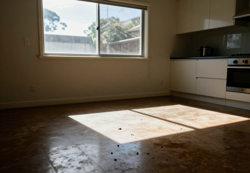 Rodent infestation in a Horningsea Park garage before treatment